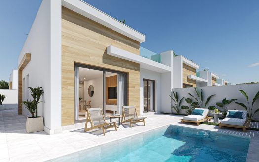 Villas modernes de plain-pied avec piscine privée à Torre Pacheco