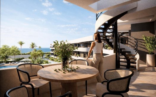 Penthouse de deux chambres avec solarium à Los Alcázares
