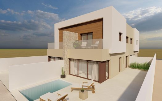 Modern New Build Quad Villas with Private Pool in Santiago de la Ribera