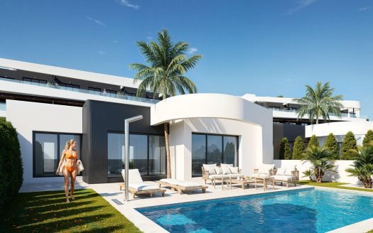 Apartamentos y villas de nueva construcción frente al campo de golf La Serena Golf en Los Alcázares
