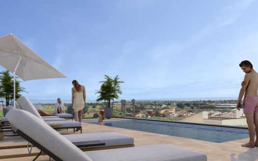 Nieuwbouwappartementen te koop in Catral Alicante met zwembad op het dak