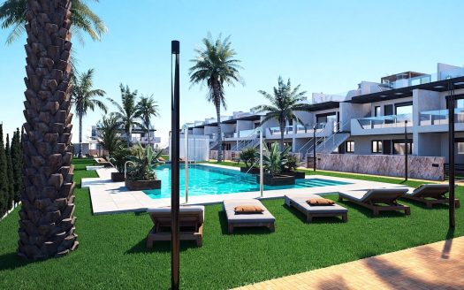 Bungalows neufs avec jardin ou solarium près de la plage à Pilar de la Horadada
