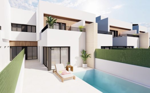 Moderne halfvrijstaande villa’s met privézwembad vlakbij de zee in Santiago de la Ribera