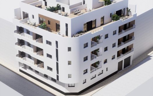 Nybyggda lägenheter i centrala Torrevieja nära Playa del Cura