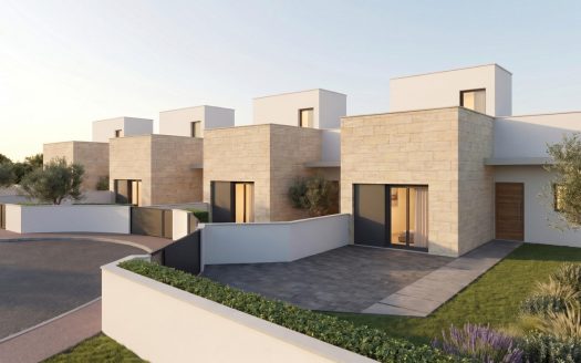 Development of 4 newly built semi-detached and terraced villas with private swimming pools at the Mazarrón Country Club