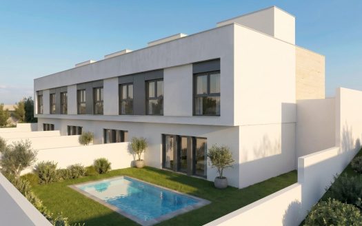 Development of 4 newly built semi-detached and terraced villas with private swimming pools at the Mazarrón Country Club