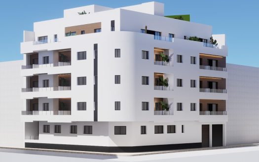 Nybyggda lägenheter i centrala Torrevieja nära Playa del Cura