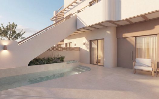 Bungalows neufs exclusifs avec piscine privée à Pilar de la Horadada