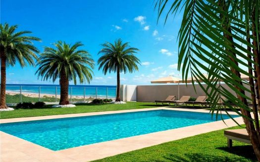 Neubau-Doppelhaushälften direkt am Strand in Moncofa mit Meerblick