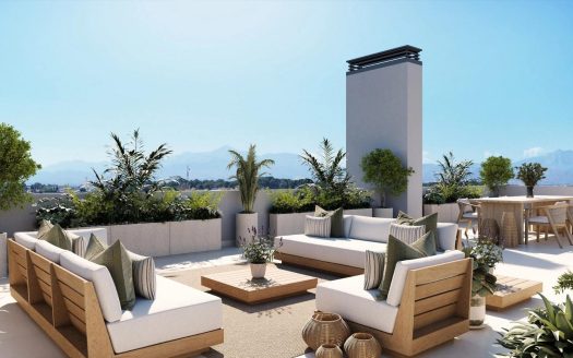 Newly built residential development in Alicante, with open views of the city.