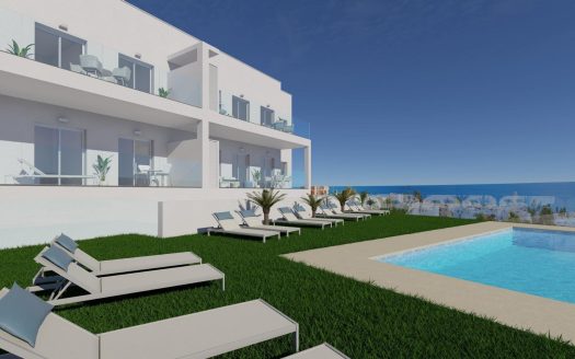 Flats and townhouses with sea views in Mojácar Playa, 600 metres from the beach