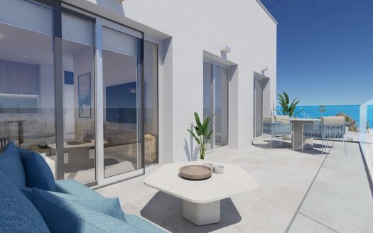 Flats and townhouses with sea views in Mojácar Playa, 600 metres from the beach
