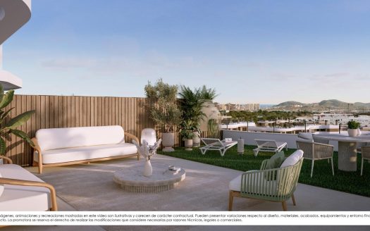 Nieuwbouwwoningen te koop in Finestrat met uitzicht op zee en voorzieningen in resortstijl