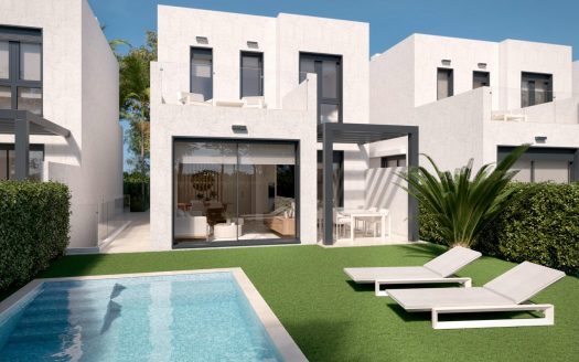 Villas de nueva construcción con piscina privada en Santa Rosalia Lake and Life Resort, Murcia